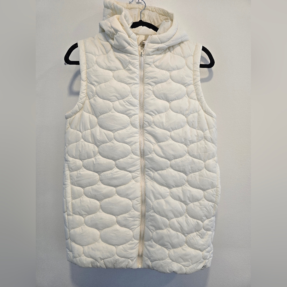 DSG Cream Quilted Kids Vest Size Large (14) Nwt